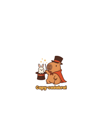 Capy-cadabra minta fehér pólón