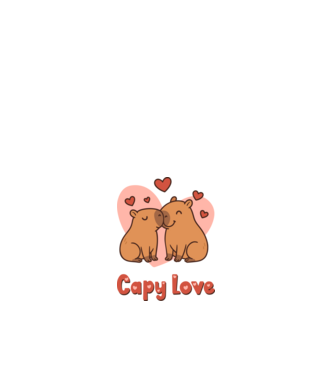 Capy love minta fehér pólón