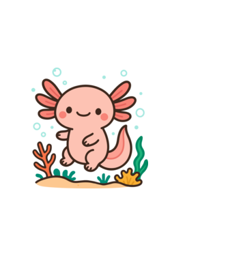 Axolotl minta homokszín pólón
