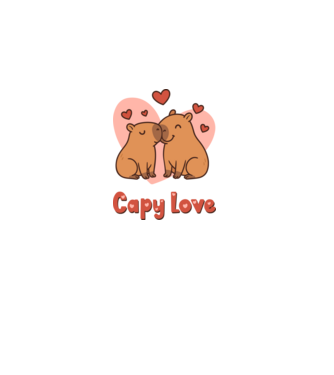 Capy love minta halványlila pólón