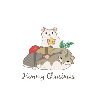Hammy Christmas minta fehér pólón
