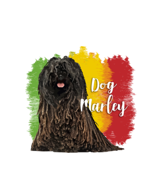 Dog Marley minta fehér pólón