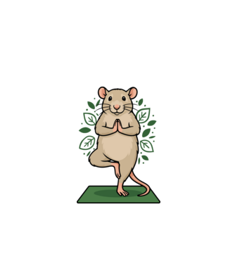 Rat yoga minta fehér pólón