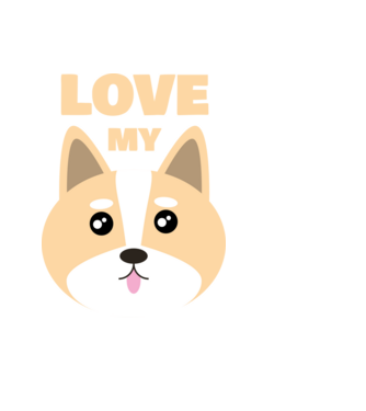Love my dog minta piros pólón