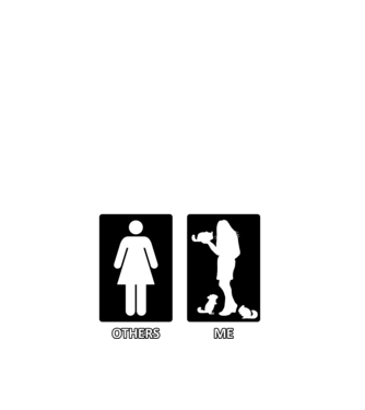 Others vs. Me (nő) - csincsilla minta fehér pólón