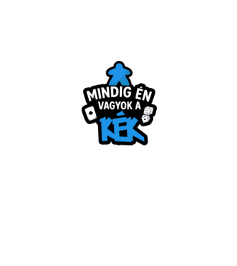 Mindig én vagyok a kék minta fekete pólón