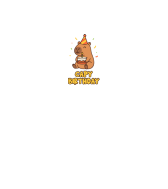 Capy birthday minta királykék pólón