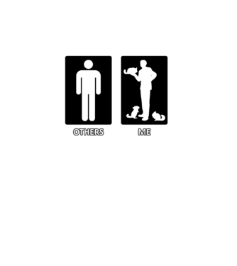 Others vs. Me (férfi) - csincsilla minta türkiz pólón