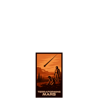 A Mars terraformálása minta fehér pólón