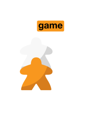 Board game minta fekete pólón