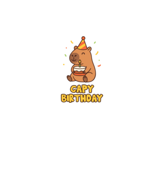 Capy birthday minta dusty green pólón