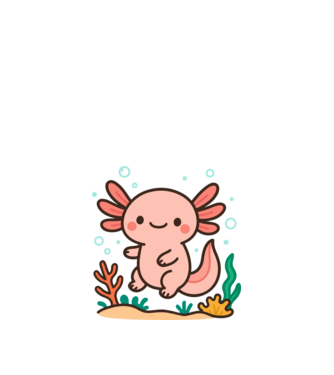 Axolotl minta királykék pólón