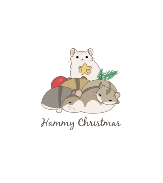 Hammy Christmas minta királykék pólón