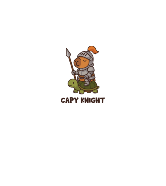 Capy knight minta királykék pólón