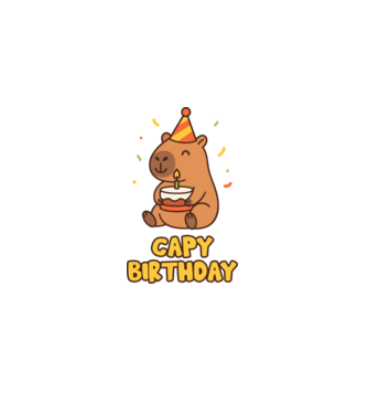 Capy birthday minta zöld pólón