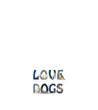 Love dogs minta fehér pólón