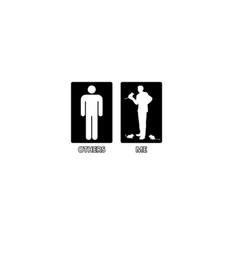 Others vs. Me (férfi) - degu minta homokszín pólón