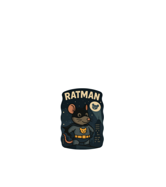 Ratman minta fehér pólón