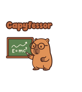 Capyfessor minta fekete pólón
