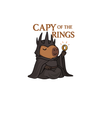 Capy of the Rings minta fehér pólón