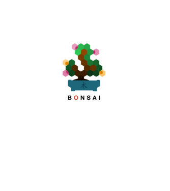 Bonsai minta fehér pólón
