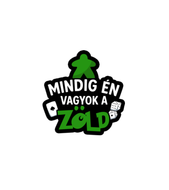 Mindig én vagyok a zöld minta fekete pólón