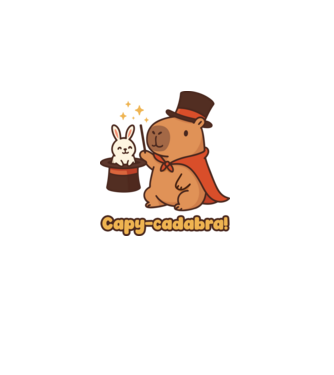 Capy-cadabra minta farmerkék pólón