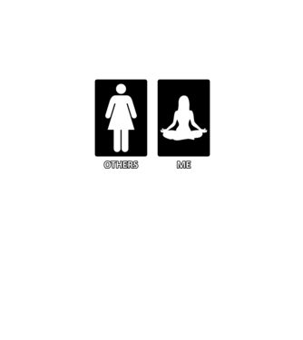 Others vs. Me (nő) - jóga minta fekete pólón