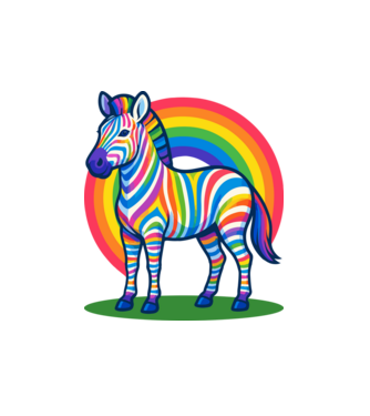 Zebra minta fehér pólón