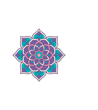 Mandala minta sötétkék pólón