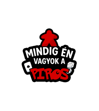 Mindig én vagyok a piros minta fehér pólón