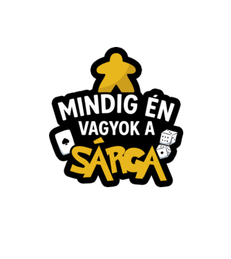 Mindig én vagyok a sárga minta homokszín pólón