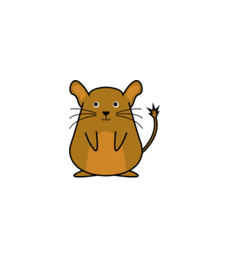 Degu minta fekete pólón