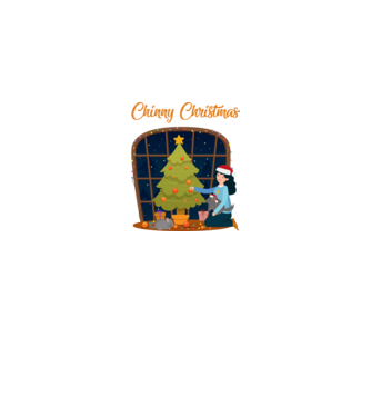 Chinny Christmas minta királykék pólón