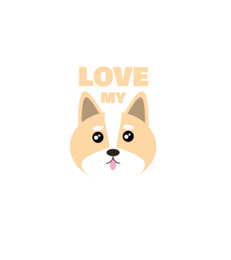 Love my dog minta piros pólón