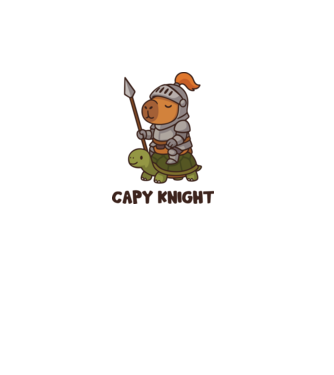 Capy knight minta fekete pólón