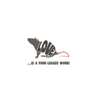 Love - Rat minta fehér/piros pólón