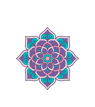 Mandala minta fehér pólón