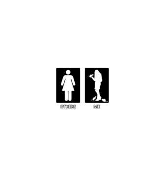 Others vs. Me (nő) - patkány minta fekete pólón