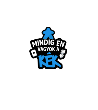Mindig én vagyok a kék minta fekete pólón