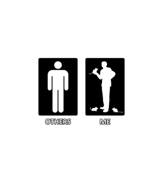 Others vs. Me (férfi) - degu minta fehér pólón