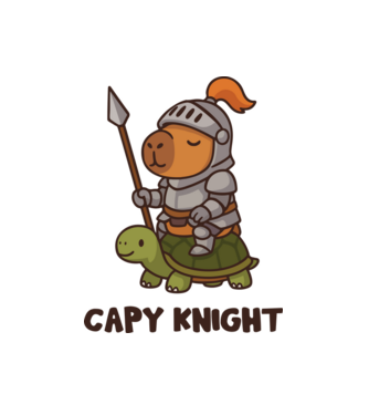 Capy knight minta fehér pólón
