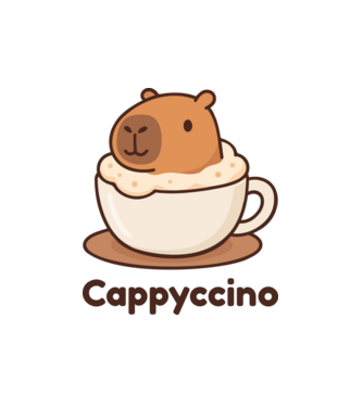 Cappyccino minta fehér pólón