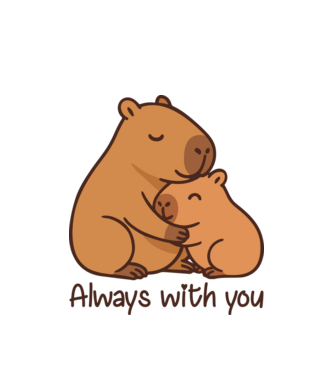 Always with you minta fehér pólón