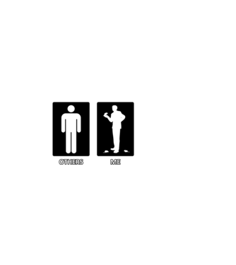 Others vs. Me (férfi) - egér minta fekete pólón