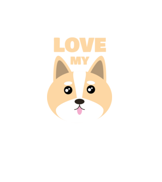 Love my dog minta rózsaszín pólón