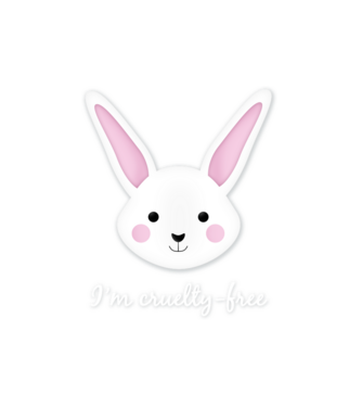 Cruelty-free minta fehér pólón