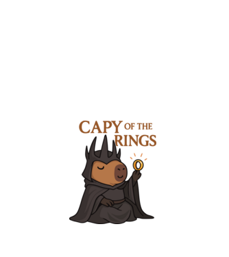 Capy of the Rings minta fehér pólón