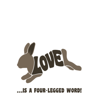 Love - Bunny minta fehér pólón