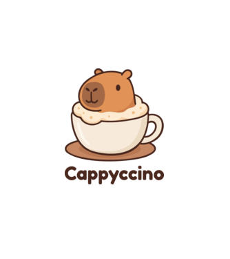 Cappyccino minta fehér pólón
